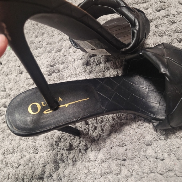 Forever 21 Black Open Toe Heel 8.5 - Picture 3 of 3